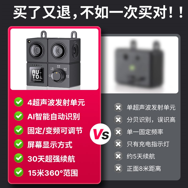 热销AI狗狗自动止吠器项圈超声波智能变频防叫防扰民神器大小型犬