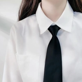 JK制服襯衫 2024新款 春秋季 寬松白色襯衣打底日系 女長袖