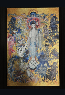 日本天野喜孝日莲宗 妙法莲华经 法华经画 御朱印帐 手帐挂画礼物