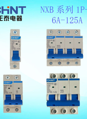 正泰NXB-63空气开关断路器家用空开1P2P3P4P32A100A三相空气开关