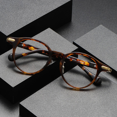 山本圭同款眼镜架80853复古玳瑁色眼镜架可配防蓝光小框眼镜框