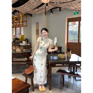 新中式国风改良旗袍高端气质衬衫夏季新款胖MM遮肉大码半身裙套装