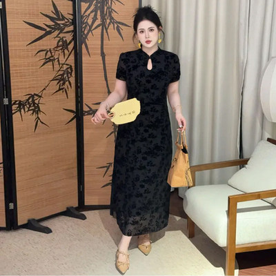 中式改良旗袍洋装女装直筒裙子