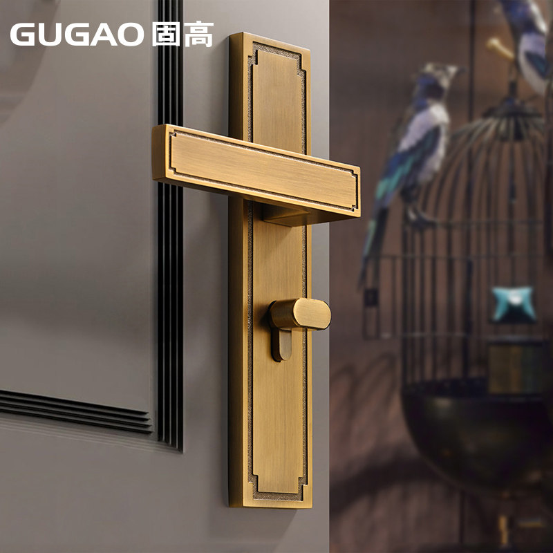 固高新中式門鎖室內臥室仿黃古銅家用實木門鎖靜音磁吸房中式門鎖在類目 基礎建材, 家用五金, 鎖具, 機械門鎖中 - 來自Buy2taobao.com提供專業的淘寶代購服務