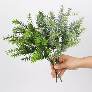 仿真7头凉水草景装饰佛甲草地面造景塑料绿草装饰插花造景