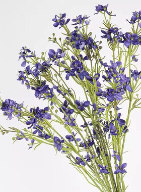 仿真花单枝千鸟小飞燕草家居装饰摄影道具假花风信子百子莲软装