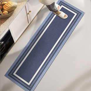厨房地垫吸水吸油软硅藻泥长条垫子防水防油耐脏脚垫可擦免洗地毯