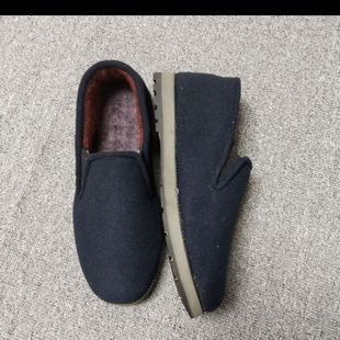 正品华荥桥男女泡沫底防滑棉鞋呢子面保暖老人棉鞋老头乐妈妈棉鞋