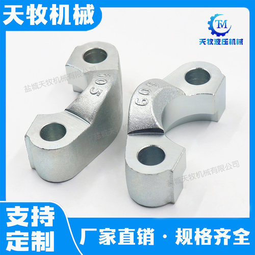 碳钢SN532SAE对开分体法兰片FLFS轻型重型扣压式油管连接头固定夹