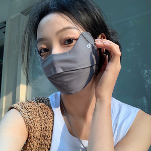 防晒口罩女高颜值护眼角夏季遮阳防紫外线口罩护脸冰丝面罩显脸小