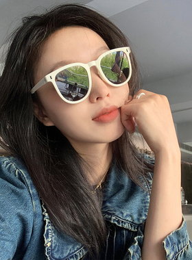 墨镜可折叠防紫外线椭圆形太阳镜