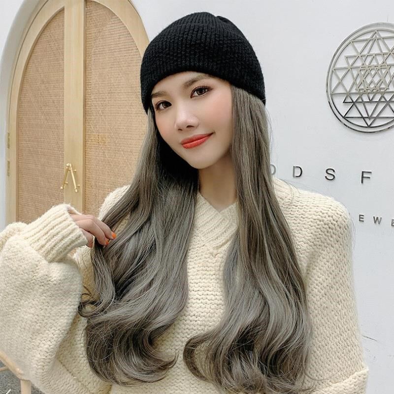 道具带假发帽子女一体演出时尚网红光头冬天款嘻哈造型马尾少女|ruв категории Аксессуары, шляпа - от Buy2taobao.com для оказания профессиональной услуги покупки агента Taobao