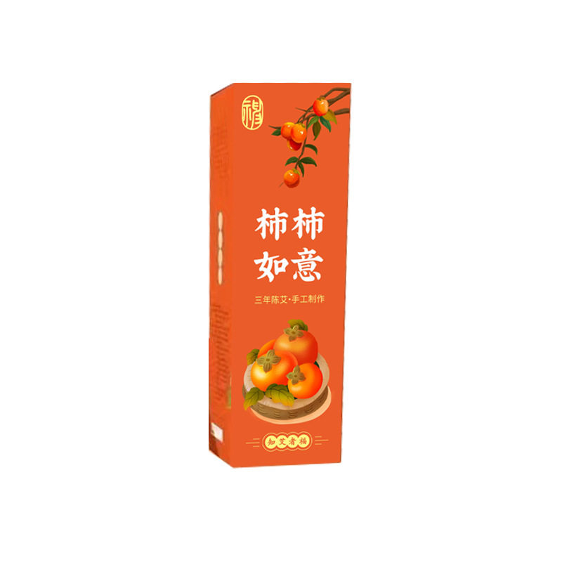 事事柿柿如意艾草锤diy材料包 养生锤伴手礼品装盒子艾灸按摩锤子图片