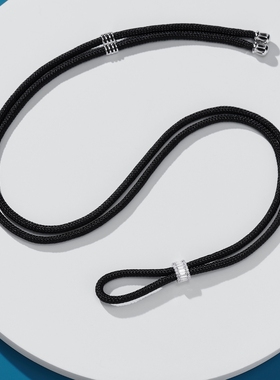 拉动调节碎钻T方钻77黑绳50cm刻珠素面珠珠链条车花十字项链925银