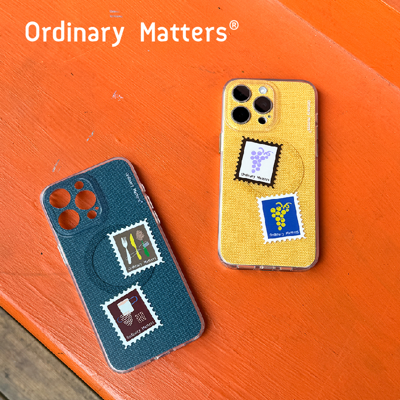 ummroom·OrdinaryMatters 美味餐桌调色盘复古邮票系列撞色时髦MagSafe苹果磁吸手机壳