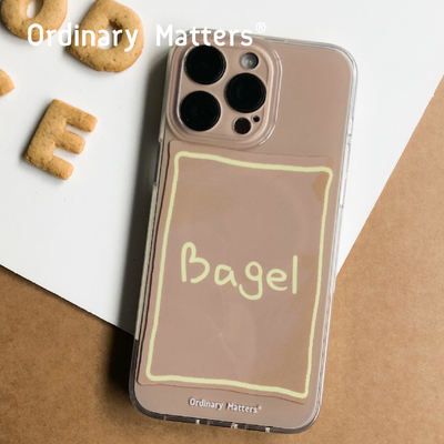 ummroom·OrdinaryMatters “Bagel”奶咖双层亮面磁吸Magsafe苹果15手机壳