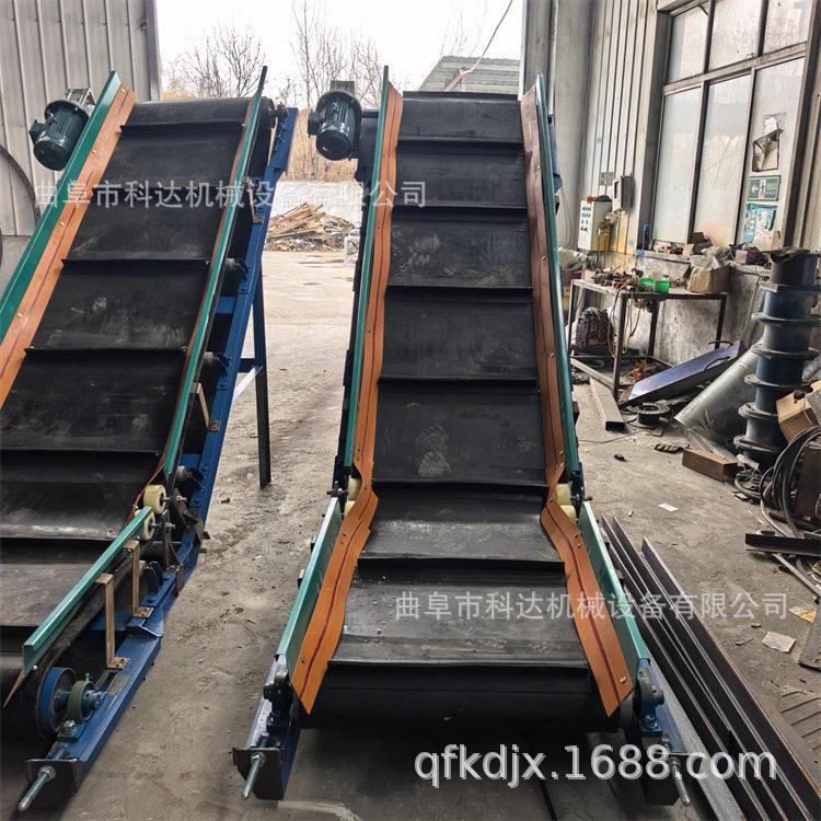 带宽1米黑色橡胶人字形防滑皮带输送机XWZF 8米长爬坡输送机视频