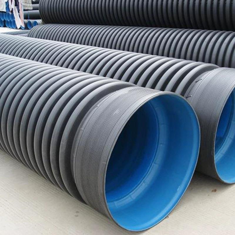 hdpe双壁波纹管大口径排污hdpe排水管市政管道污水通风雨水水管