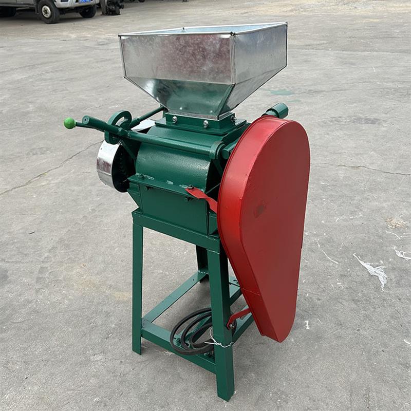 对辊式黄豆压扁机 经济型家用挤扁机 五谷杂粮小型破碎机