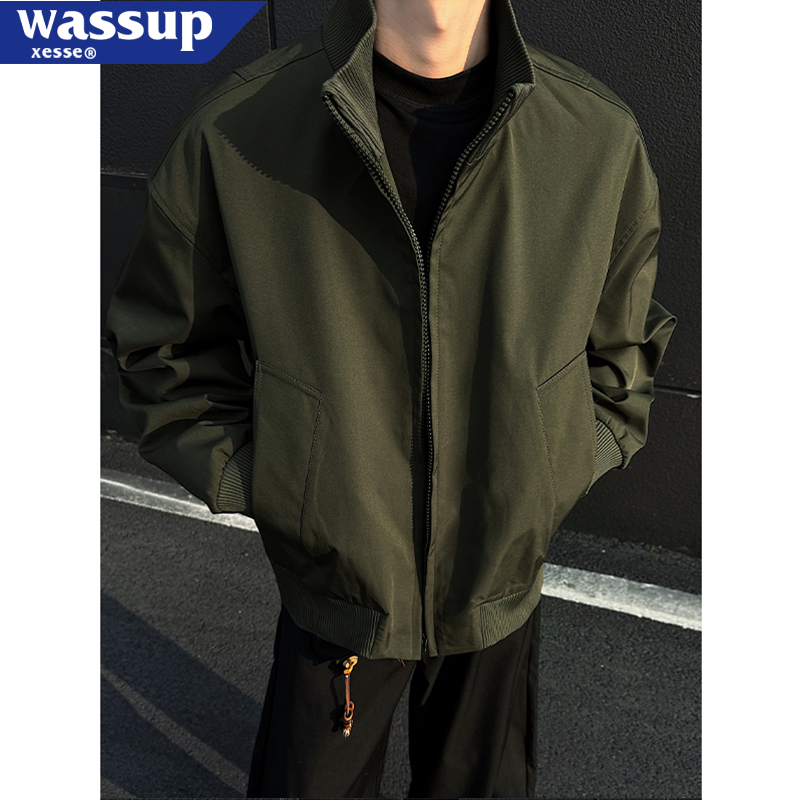 WASSUP秋季新款痞帅短款高街外套