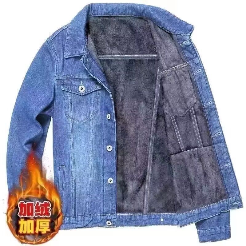 2025秋冬厚款牛仔外套男休闲夹克