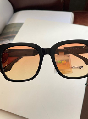 章若楠王嘉尔同款板材尼龙墨镜女