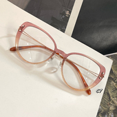 欧美风猫眼板材大框眼镜框女士高品质时尚 素颜眼睛架近视可配度数