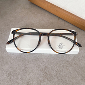 超轻TR90小圆框玳瑁色防蓝光眼镜框女老花近视可配度数学生眼睛架