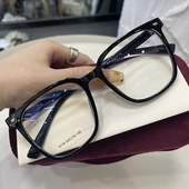 黑框玳瑁大框眼镜框男女近视可配度数防蓝光防辐射时尚 显脸小9174