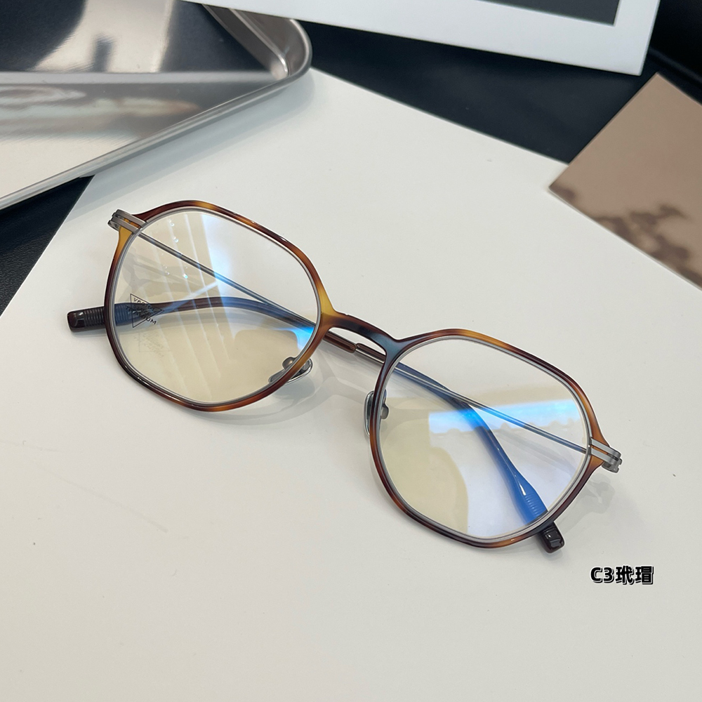 日系复古超轻纯钛板材金属细框眼镜框男女高级感近视可配度数镜架