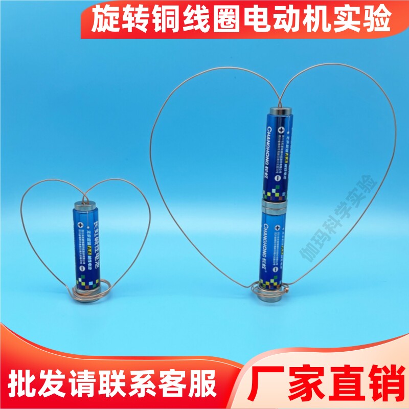 自制简易直流电动机实验教学模型图片