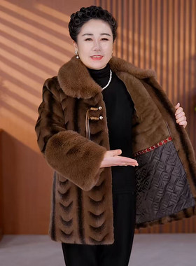 妈妈新中式加绒加厚保暖外套棉袄