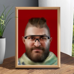 乌鲁鲁堵桥新款全家福三角洲行动原木中空相框游戏周边趣味装饰框