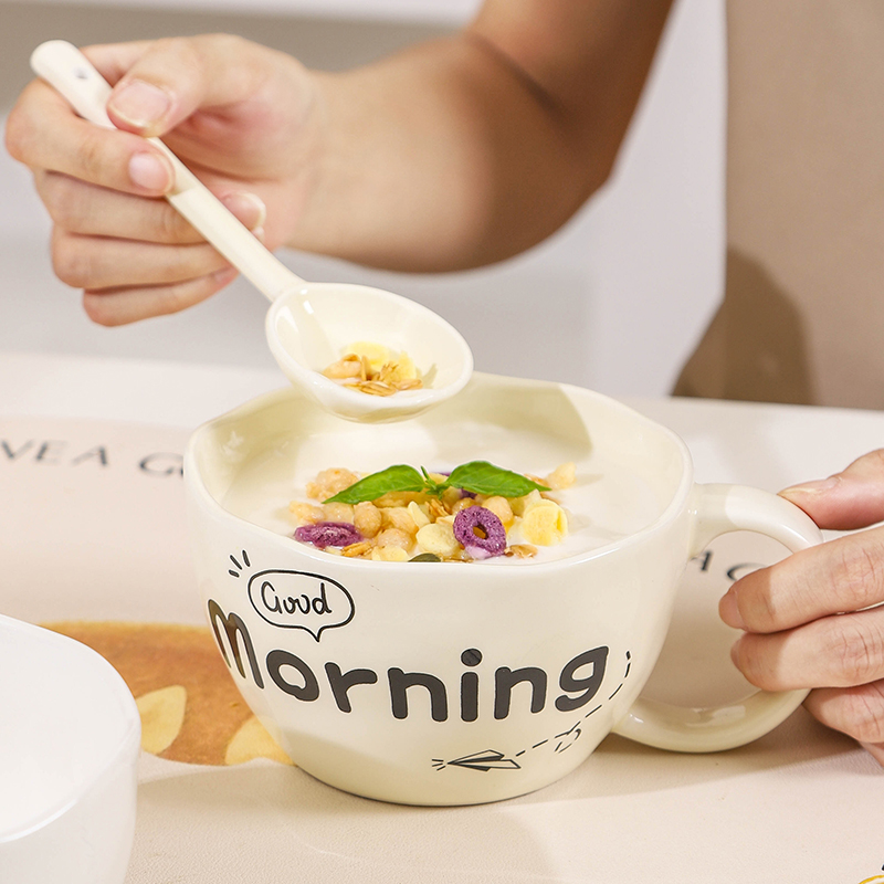 原创500ml大容量早餐杯