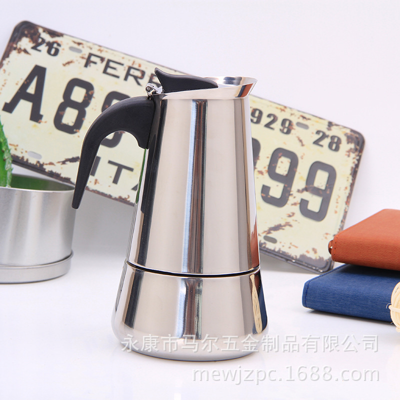 跨境亚马逊家用450ml欧式不锈钢咖啡壶大容量咖啡壶暖水瓶