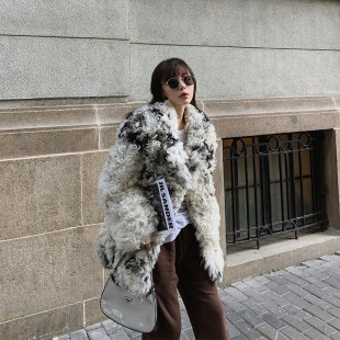 MAS MASH High -quality Black and White Tigrador Wool Puppet Fur Fur Humilizer 2020 New Winter Tide