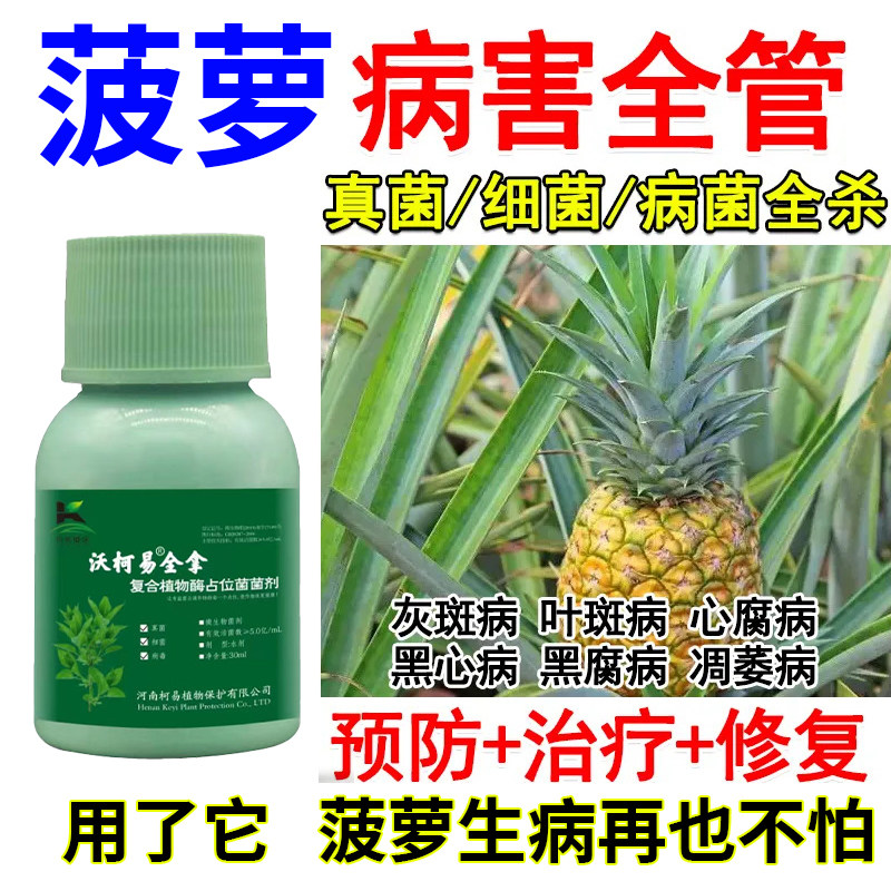 菠萝专用药菠萝专用杀菌剂灰斑病叶斑病心腐病黑腐病病全治