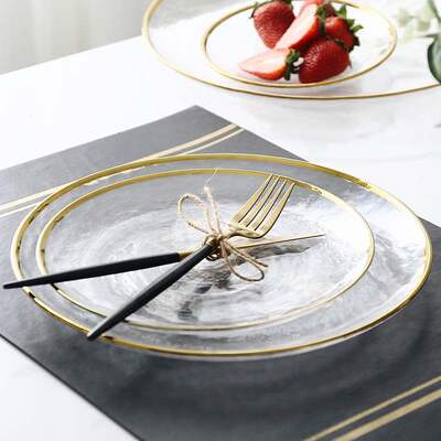 ins wind phnom penh glass plates steak western food dish