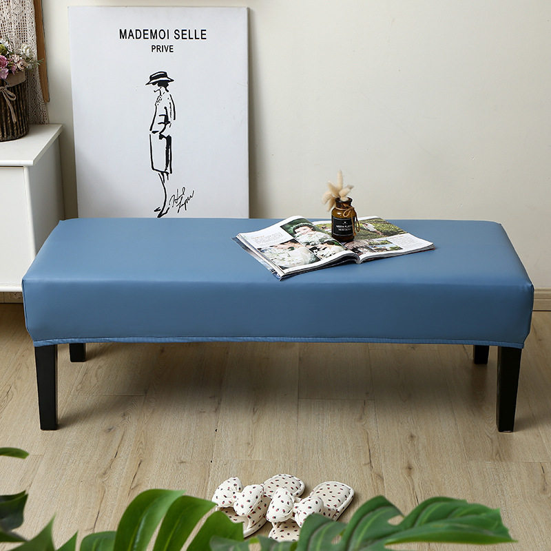 万能换鞋凳子套罩床尾边沙发凳套储物长条穿鞋服装店板钢琴防水皮