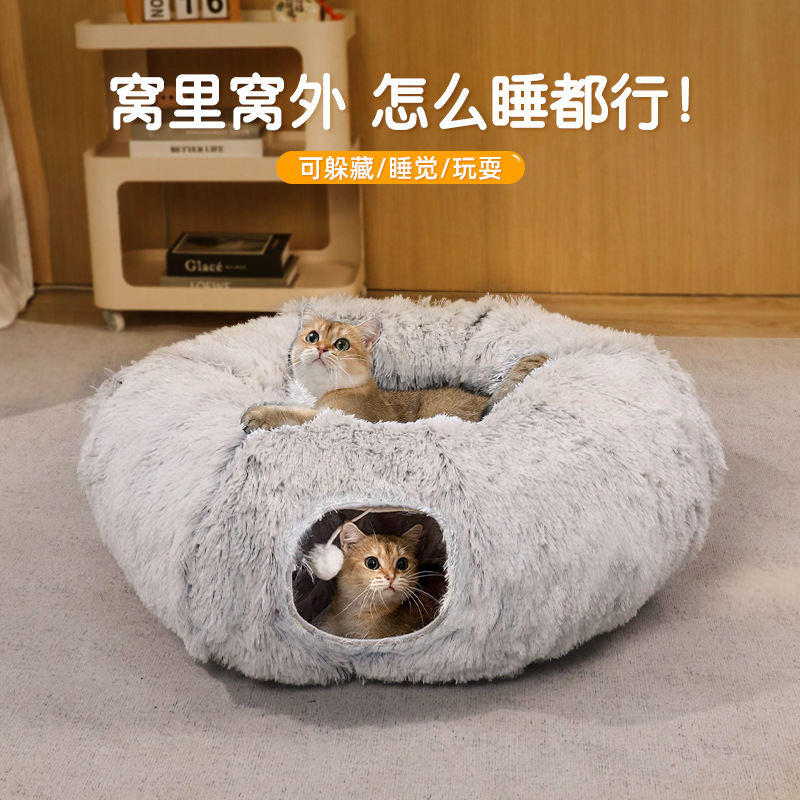 源头工厂冬季猫隧道长毛