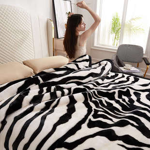 毛毯被子加厚冬季双层加绒法兰绒午睡小毯子保暖不掉毛沙发办公室