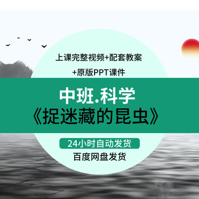 幼儿园优质公开课中班科学活动《捉迷藏的昆虫》视频PPT课件教案