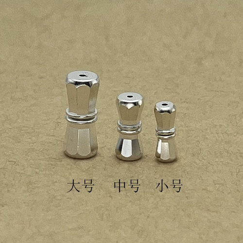 S925纯银珍珠扣头项链扣连接扣配件接头螺旋扣螺丝扣高档手链扣子