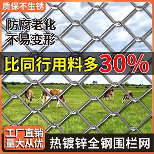 镀锌铁丝网围栏养殖网鸡羊钢丝网果菜园铁网格网勾花网隔离防护网