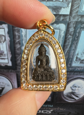 婆谭kling2528药师佛 k金钻壳萨玛空卡 泰国佛牌药师佛吊坠 正品