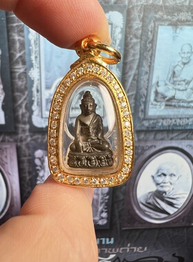 龙婆坤2535伦预知力量药师佛-小膜 意大利金壳萨玛空卡 泰国佛牌