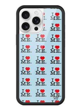 Wildf蓝色我爱我海豚之梦I Heart Me适用苹果16promax手机壳iPhone15pro/14plus/13全包保护套硅胶防摔时尚wf