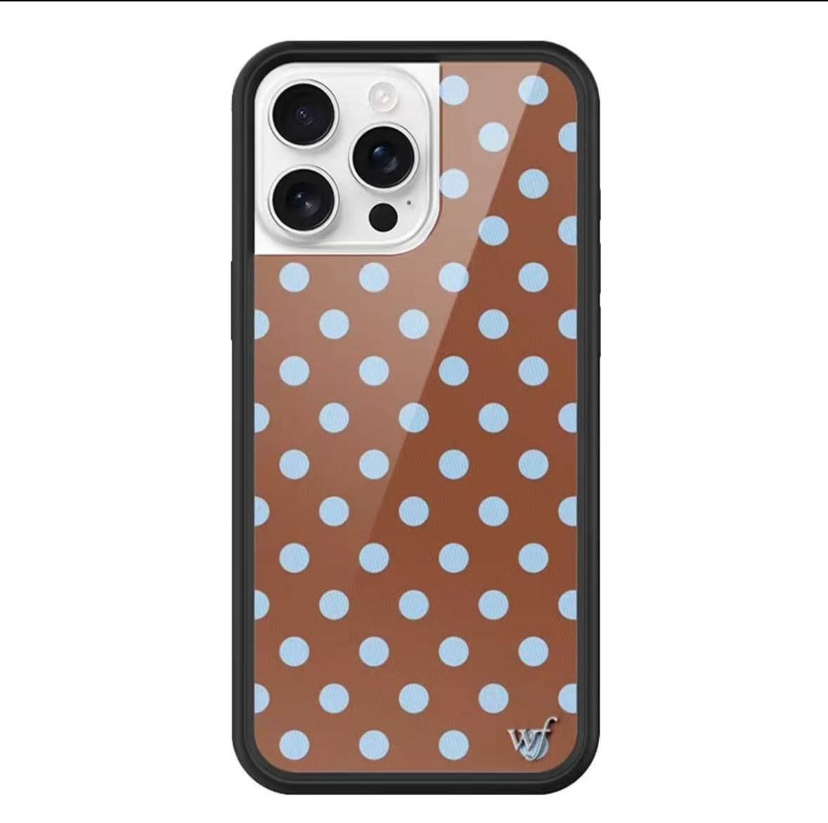 WF棕色波点白色波点手机壳