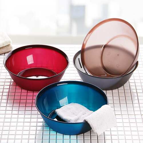 transparent thick plastic washbasin sink bowl fruit bowl inf