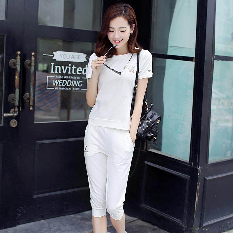 2018大码女装休闲两件套女7分裤子胖妹妹夏装纯棉运动套装瑜伽服|msdalam kategori Butik wanita / wanita, wanita saiz besar - dari Buy2taobao.com untuk memberikan perkhidmatan ejen Taobao profesional membeli